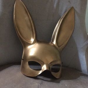 Gold bunny ears mask